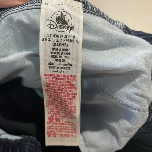 Disney  Parks- Her Universe Mickey Mouse Pull On Denim Pants Retro Patch- Size XL