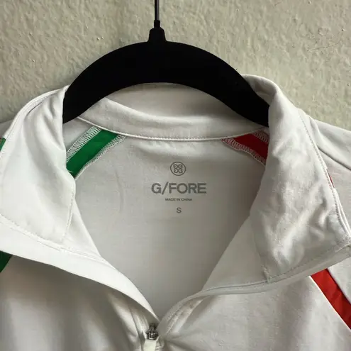 G/FORE Golf 1/4 Zip Performance Pullover Womens S White Colorblock Athletic