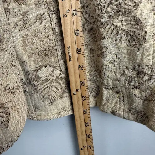 J.Jill Blazer Jacket Women L Petite Beige Floral Button