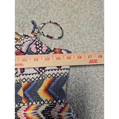 Farm Rio Amulet Dress Women's Medium Tie Back Linen Blend Multicolor - Image 6