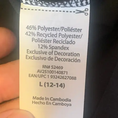 Avia  Romper NWT Large Black Sleeveless Shorts Moisture Wicking Pockets