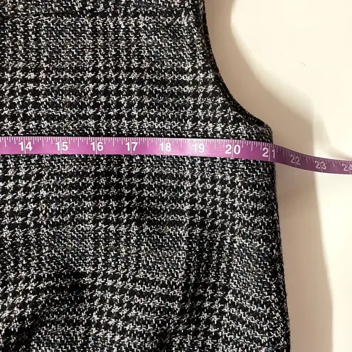 April, May Dark Gray Glen Plaid Wool Blend Vest EUC Size L Size L