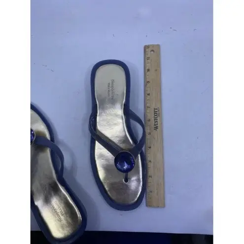 Simply Vera, Vera Wang Simply Vera Vera Wang Blue Gold Sandals Size Us