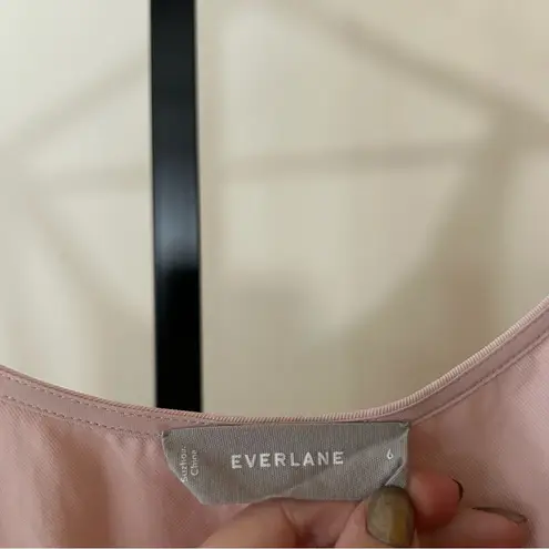 Everlane  Japanese GoWeave Sleeveless Wrap Mini Dress Balletcore Pink Belt Size 6