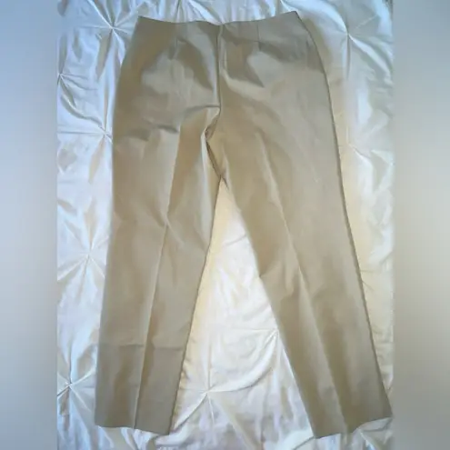 Lafayette 148 NY Women’s Techo Stretch Twill Stanton Pant Khaki Color SIZE 12 Tan
