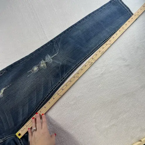 GRACE IN LA Jrs 11 Jeans Low Rise Straight Leg Denim Stretch Grunge Festival