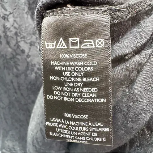 Black Textured Floral Studded Backless Tank Top Pins and Needles Club Whimsigoth Size M