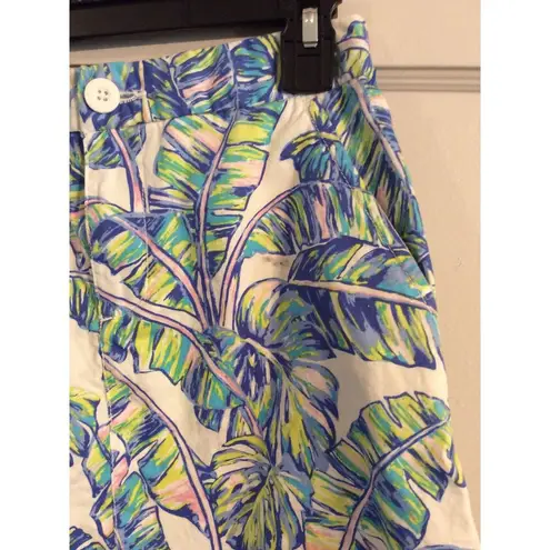 Tori Richard Size 0 Tropical Palm Mini Skirt Zip front La Bamba