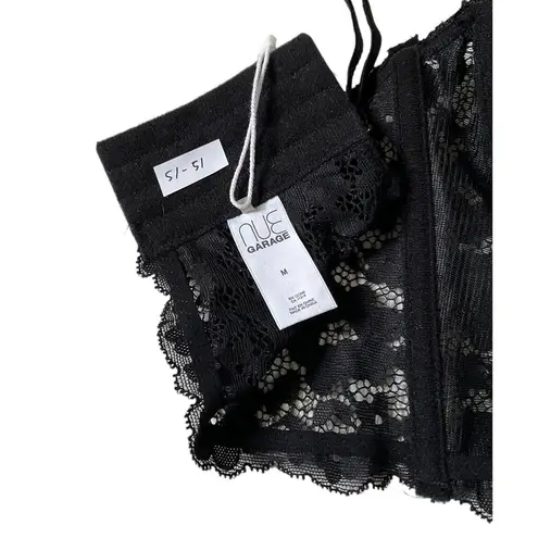 Nue Garage Black Lace Underwired Bralette Women's Size Medium NWOT | 51