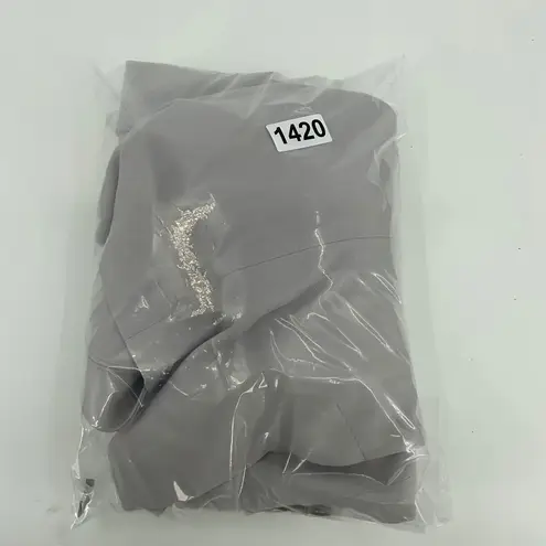 Light Grey Blazer Jacket Womens XSmall Polyester Spandex Button Front Pockets Gray Size XS