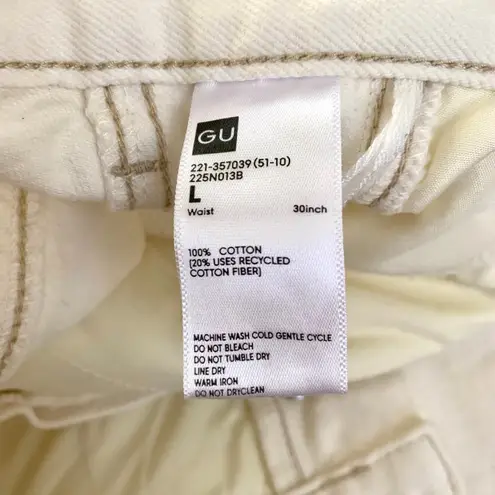 Rokh x GU (Uniqlo) Wide Button Cotton Jeans in Off White Size L