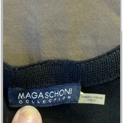 Magaschoni Womens Collection Womens Black Dress Size Medium Sleeveless Ruched