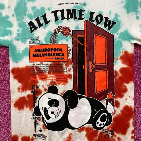 All Time Low Giant Panda Put Up or Shut Up Rock Tie Dye L