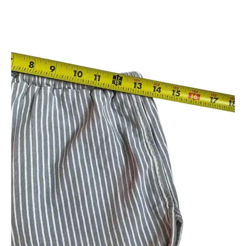 Honey Punch  Blue-ish Gray Striped Drawstring Shorts Women's Size Small | 31-14