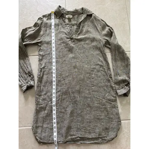 Artisan NY Dress Womens Small Green Linen Shirtdress Coastal Beachy Flowy Boho - Image 7