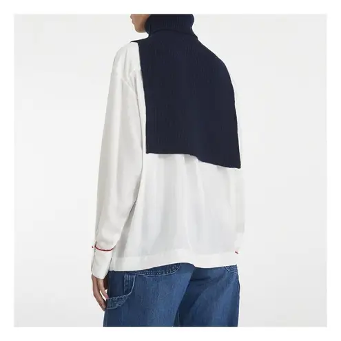 Forte Forte Midnight Blue Virgin Wool Collar O/S Size M