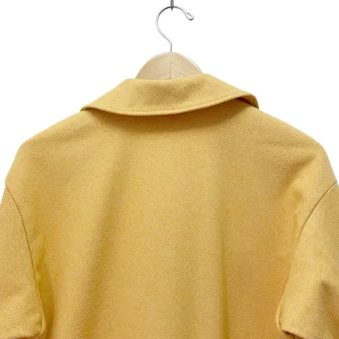 Madewell  Brushed Herringbone Knit Shirt Jacket Warm Yellow Shacket Size Small