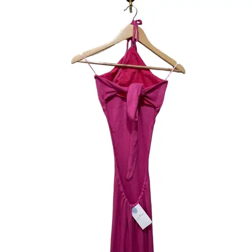 CAPITTANA Mika Halter Long Maxi Dress Size M/L Pink Size M