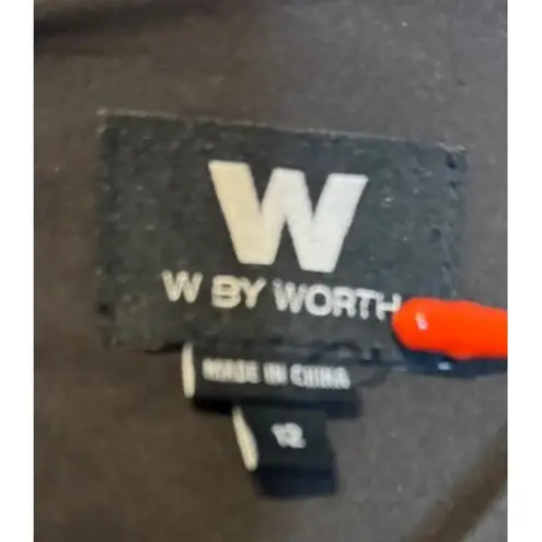 W By Worth Women Dress Block Cutout Shift Knit Colorblock Purple Rootbeer 12 NWT