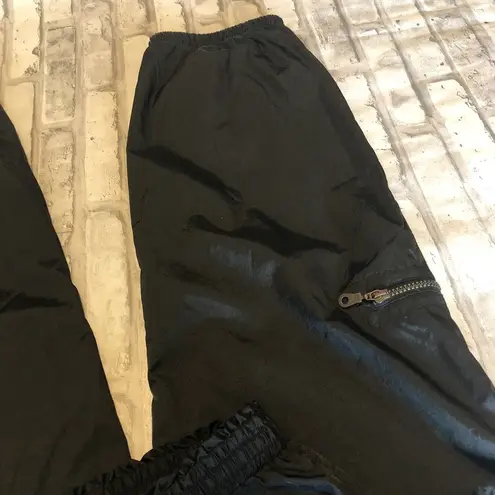 Kaelin Vintage Track Nylon Pants Workout O3 Black Size 10