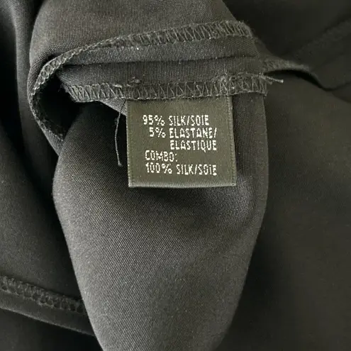 Lafayette 148 Black Silk Blend Sleeveless Sheath Dress Size 4 Career Capsule