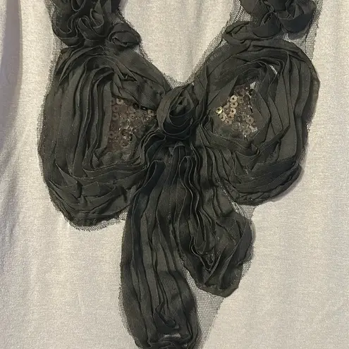 Rhapsody NWT Junior’s Medium Sleeveless Grey & Black Lace Dress