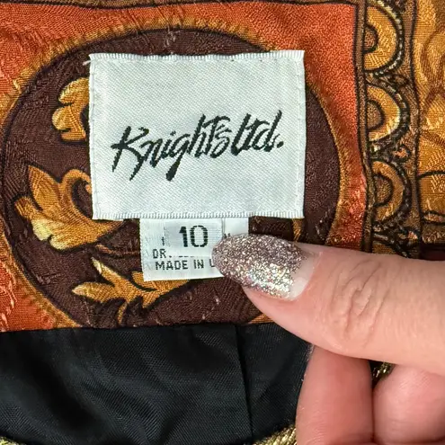 Vintage 80s Orange Rust Cropped Blazer Structured Jacket Shoulder Pads Size M Size M