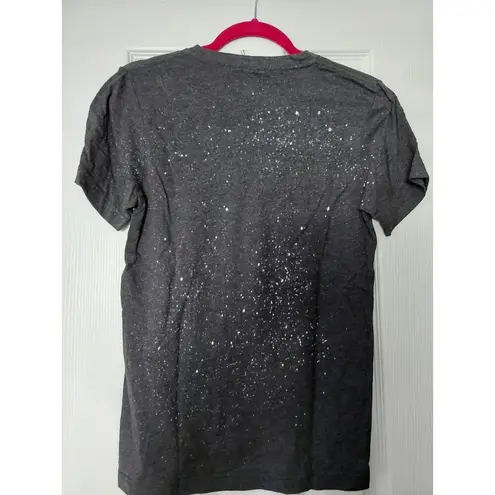 The Mountain Anti Spice Pumpkins T-Shirt Gray Splatter V-Neck Womens S Cotton Bl - Image 3