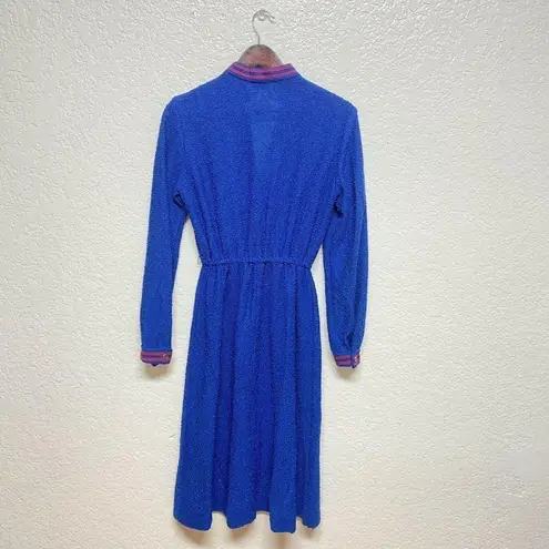 Vintage Blue Miss Sandy  red textured dress M