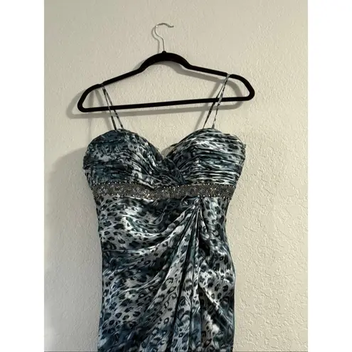 Tiffany Designs  Beaded Long Satin Dress. Size 14 holiday cocktail mermaid