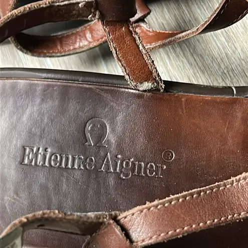 Etienne Aigner “Grant” Leather Sandals Size 9 Medium