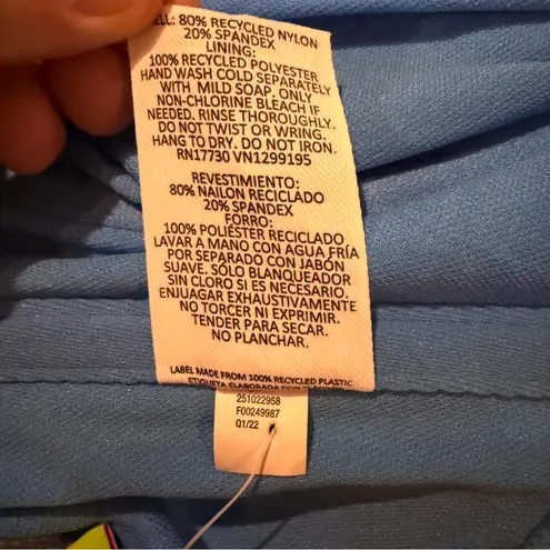 Tabitha Brown x Target Tropical Leopard Multicolor Underwire Bikini Top 24W NEW Blue