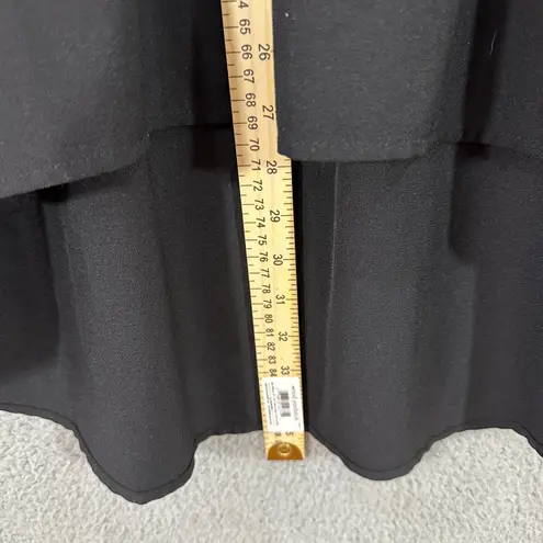 Susan Graver XS Black Tunic Top Womens Blouse High Low Hem Career Minimalist