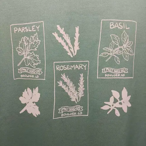 Pact Slouchy Sweatshirt XXL Herbs Green Organic Cotton Fleece New NWT