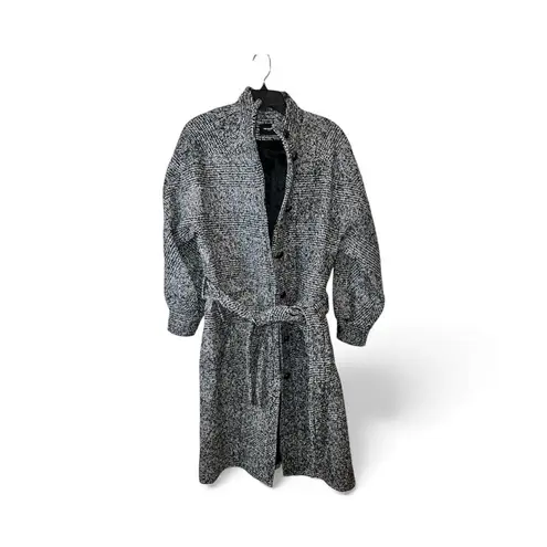 The Kooples - WOOL COAT WITH HIGH NECK Size FR 38/ Medium US NWT Belted