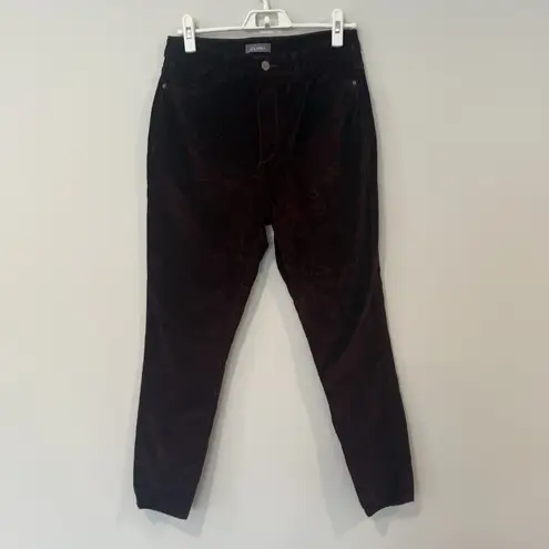 DL1961 Pants Burgundy Velvet Hight Rise Ankle Skinny Instasculpt Size 30 2421
