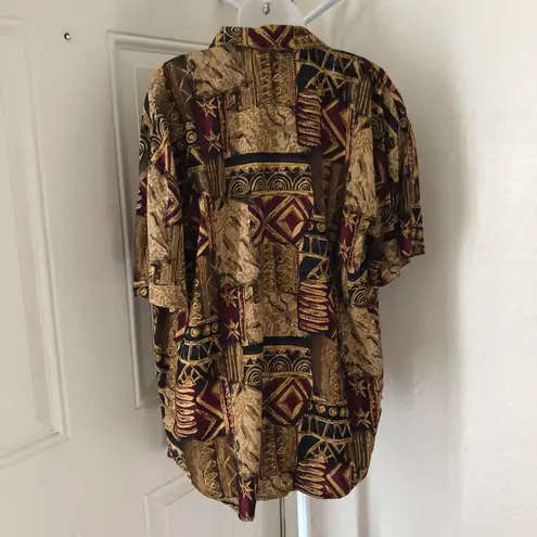 Unique VTG 80s Caliche Unisex Hawaiian shirt brown earthy multi