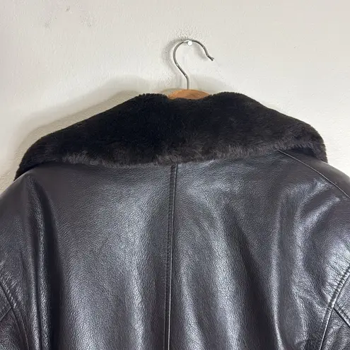 Vtg Wilsons thinsulate Leather jacket Asymmetrical Zip Lined chocolate Brown S