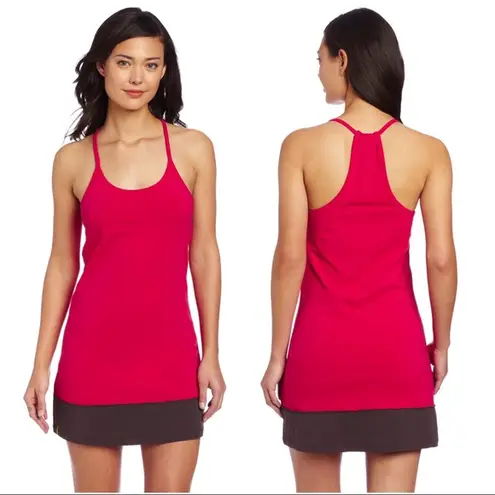 Lole Lolë • Magnolia dress pink athletic knit organic cotton racerback color block