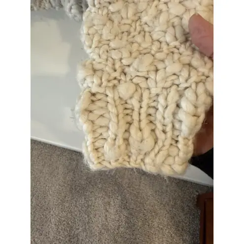 Vivienne Tam Chunky Knit Turtleneck Sweater Fisherman Ivory Large Cottagecore