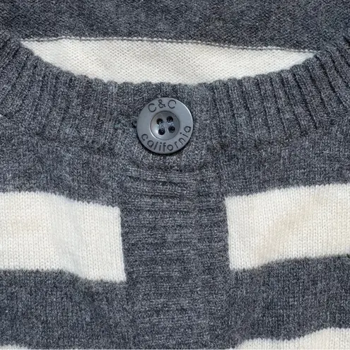 C.C Black and Cream Cardigan with Bold Stripes Size XS