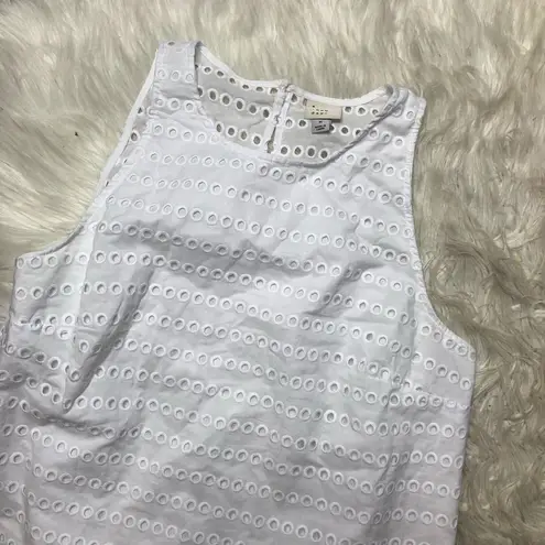 A New Day NWOT  eyelet white tank top size medium