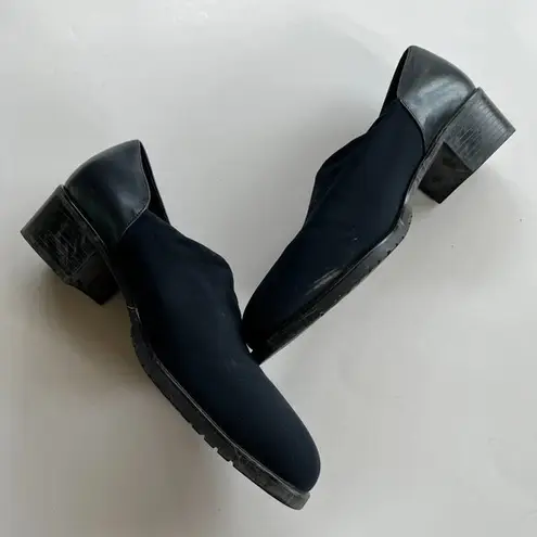 Munro Blue Stretch Fabric Loafer Shoes Leather Womens Size 9.5 N Narrow …