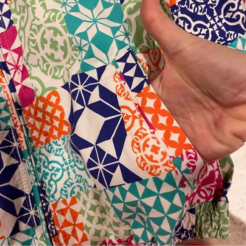 Polo Ralph Lauren quilted pattern cotton lightweight multicolored jacket XS 😍 Pink