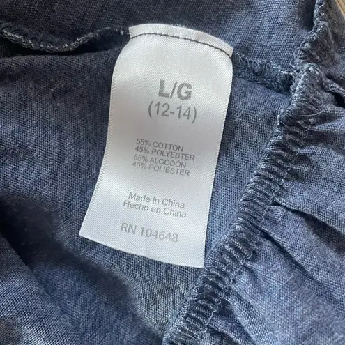 Penn State cute Ruffle tank like new Blue Size L