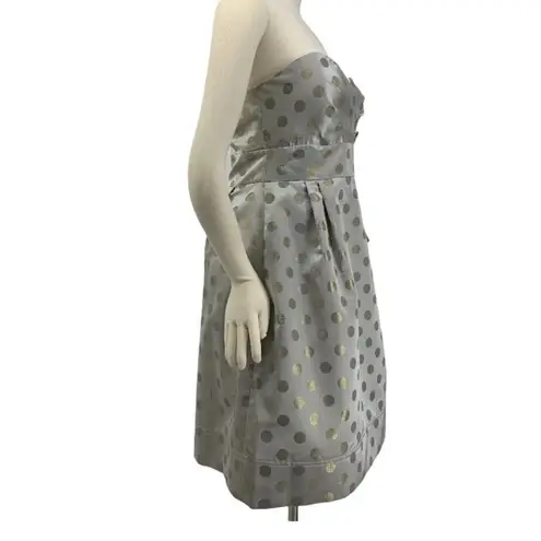 Eliza J  Embellished Strapless Metallic Satin Party Bridesmaid Dress Size 6 New