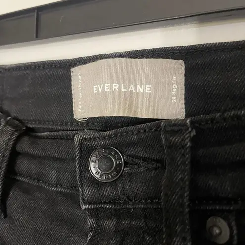 Everlane  High waist skinny stretch black wash jeans size 28 regular