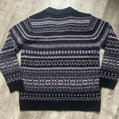 Carolyn Taylor 🆕 Vintage Jacquard collared cardigan