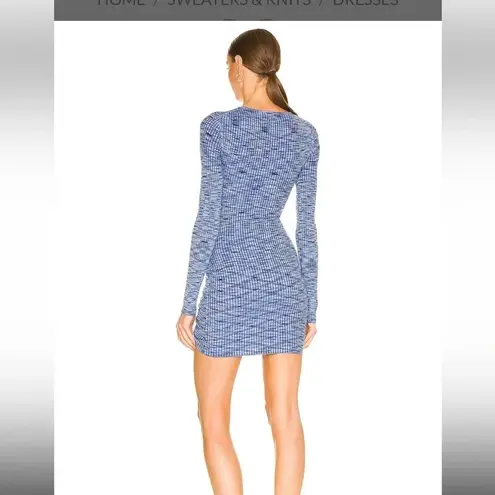Song Of Style Mick Knit Mini Dress In Blue Spacedye Size M