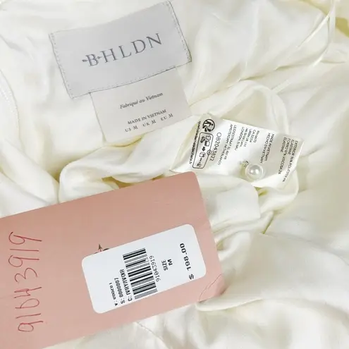 BHLDN Halter Satin Column Midi Dress, Ivory, Medium